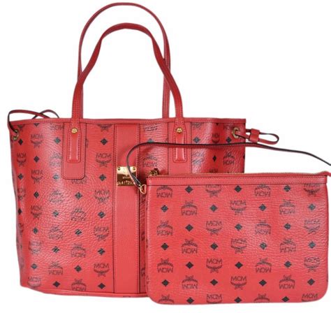 fake red mcm bag|red mcm tote bag medium.